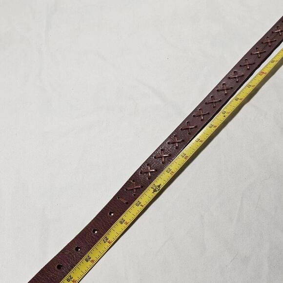 Vintage Amanda Smith Genuine Brown Leather Belt - Women's Size Small - Picture 6 of 9